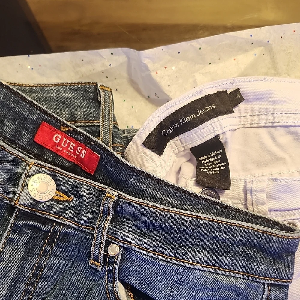 Guess Denim Duo in Blue and White - Picture 2 of 8